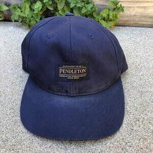 PENDLETON Wool Blend Snapback Hat Men's Adjustable Cap Blue Woolen Mills​